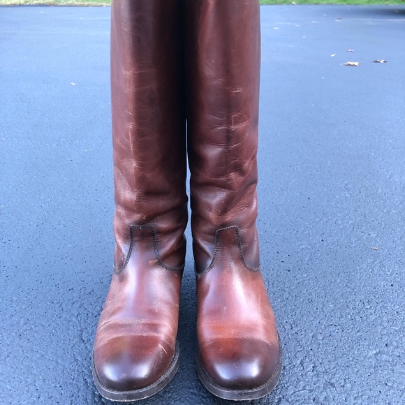 Frye Cognac Melissa Button Boot - Picture 2 of 8